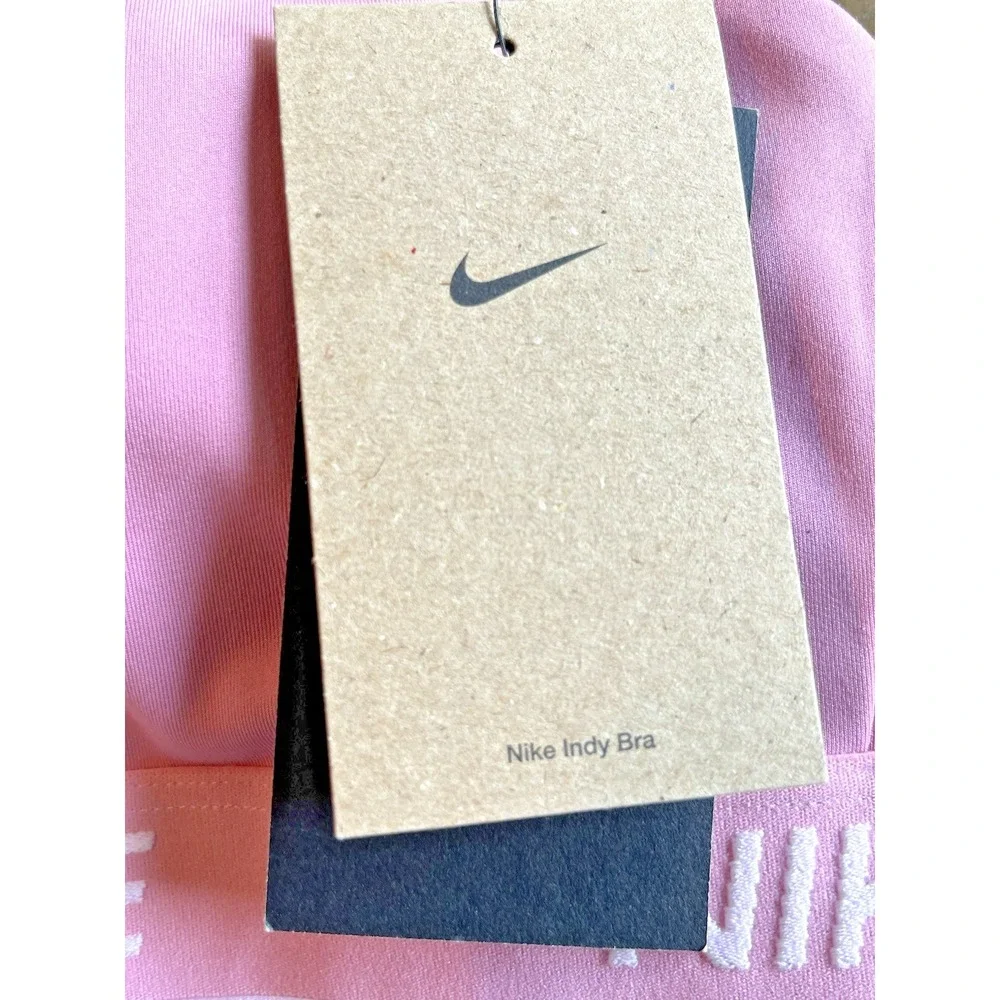 NIKE Indy Light-Support Padded Adjustable Pink Sports Bra Size XL FD1062-699